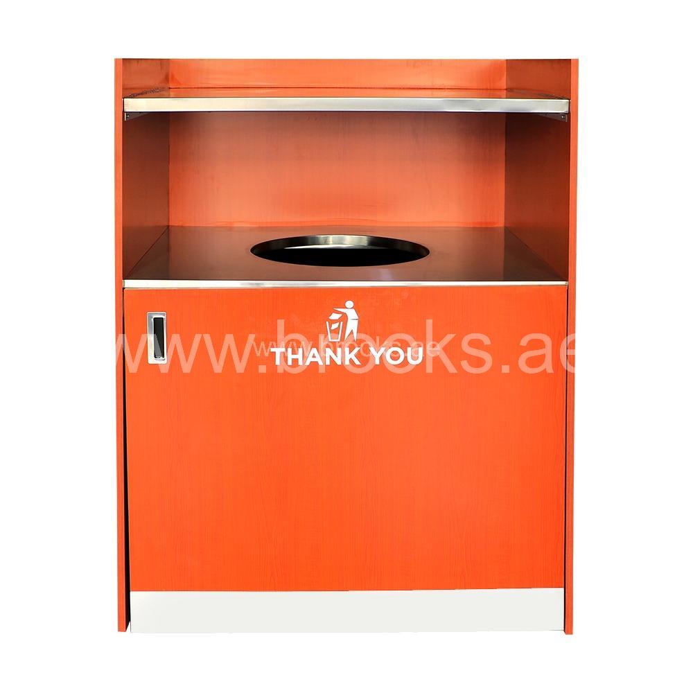 Brooks Wooden Food Court Bin with MS Metal Liner