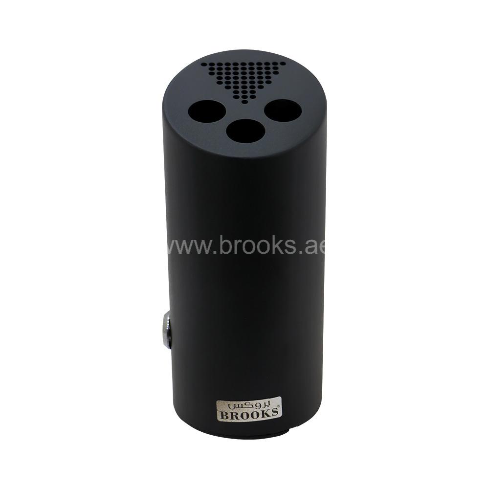 Brooks BINEX SS FPR Wall-Mounted Round Ashtray Black