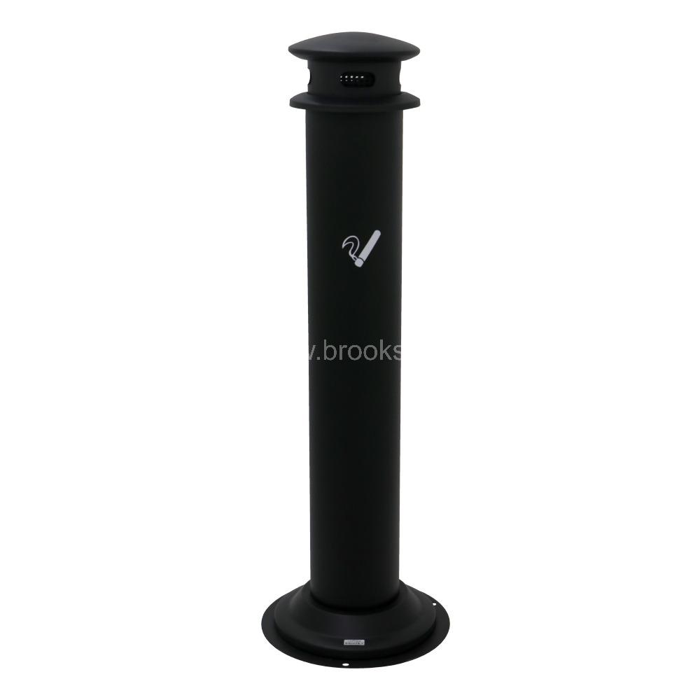 Brooks Yelvi GS Round Ashtray Bin Black 7.5Ltr