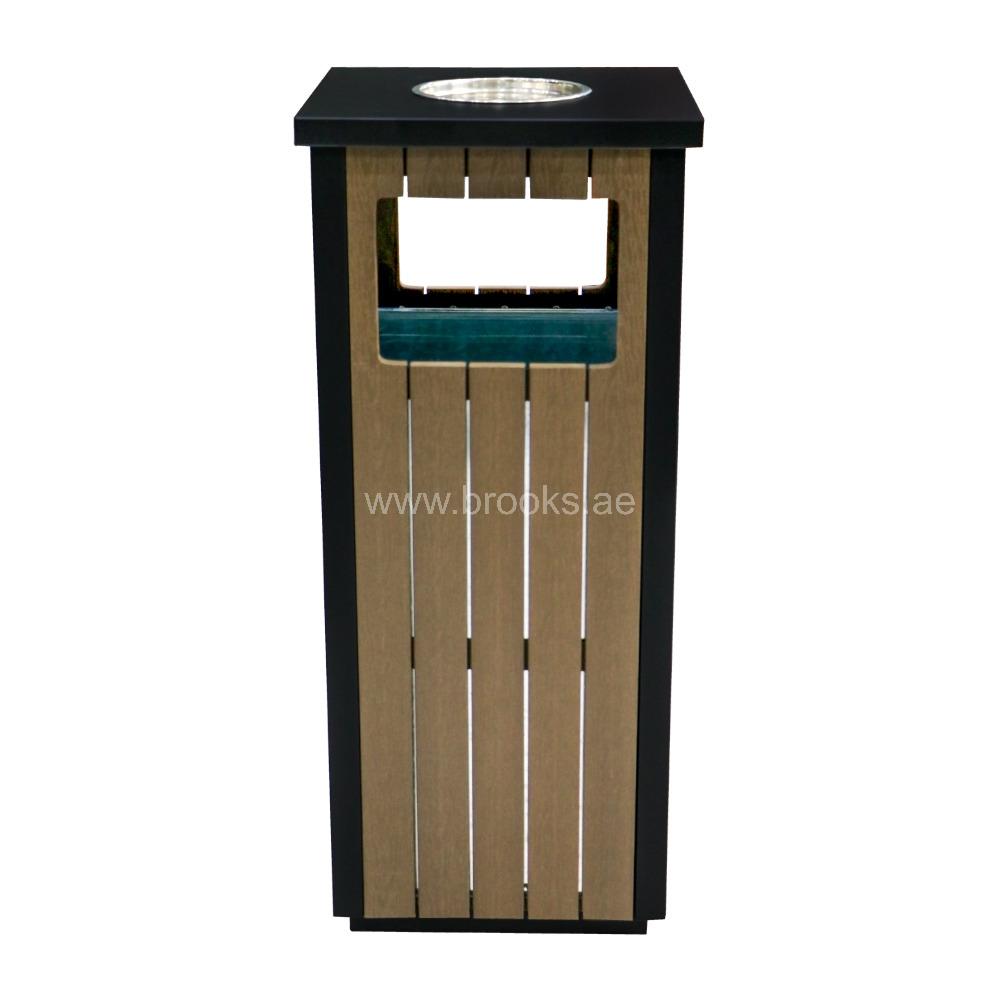 Brooks Velf GS+WPC Sqaure Ashtray Bin Coffee 42Ltr