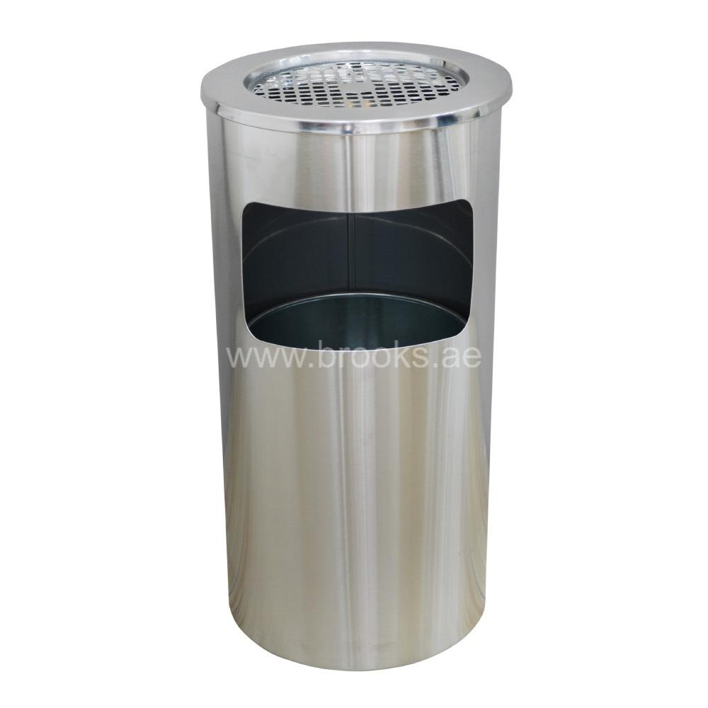 Brooks SS Ashtray Outdoor Bin 30Ltr Silver 