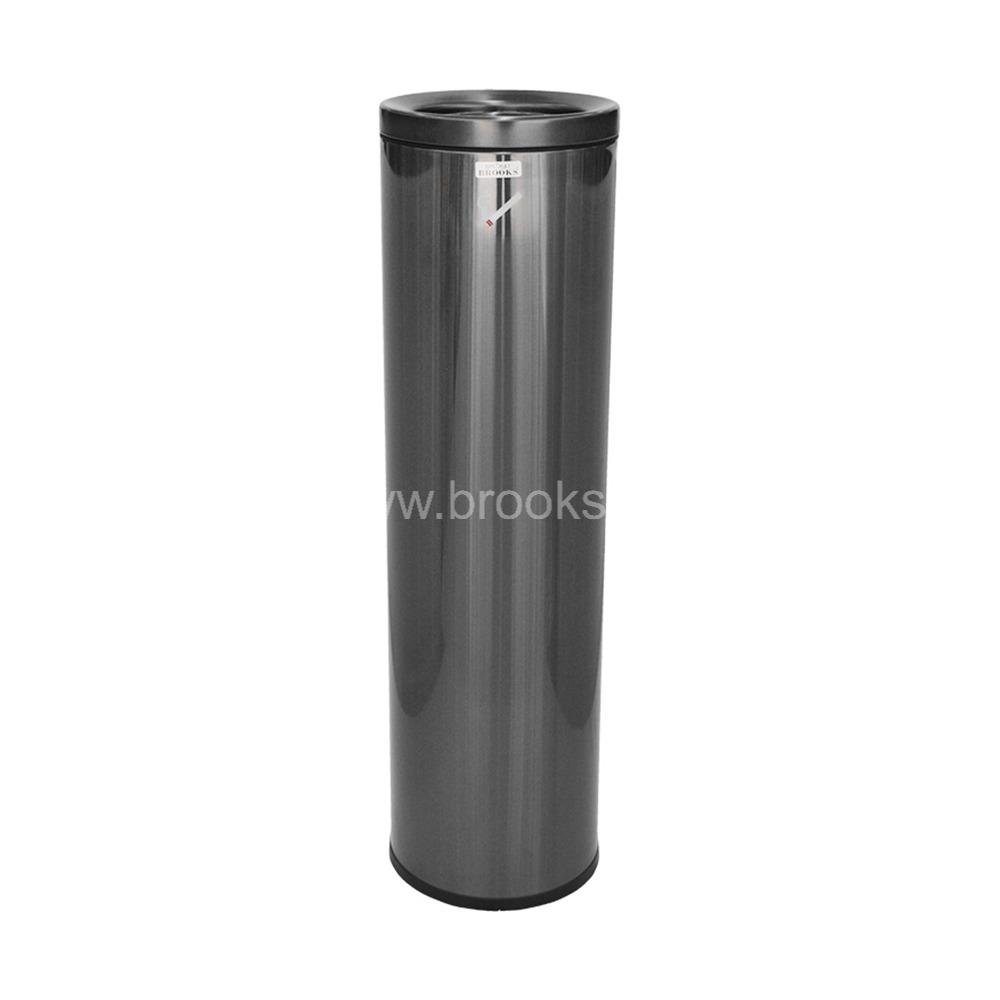 Brooks Fido SS Ashtray Bin 6Ltr Black Gold