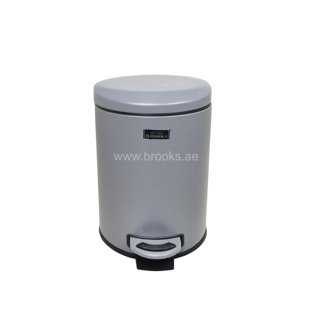Brooks Vio Grey Pedal Bin Softclose 5ltr