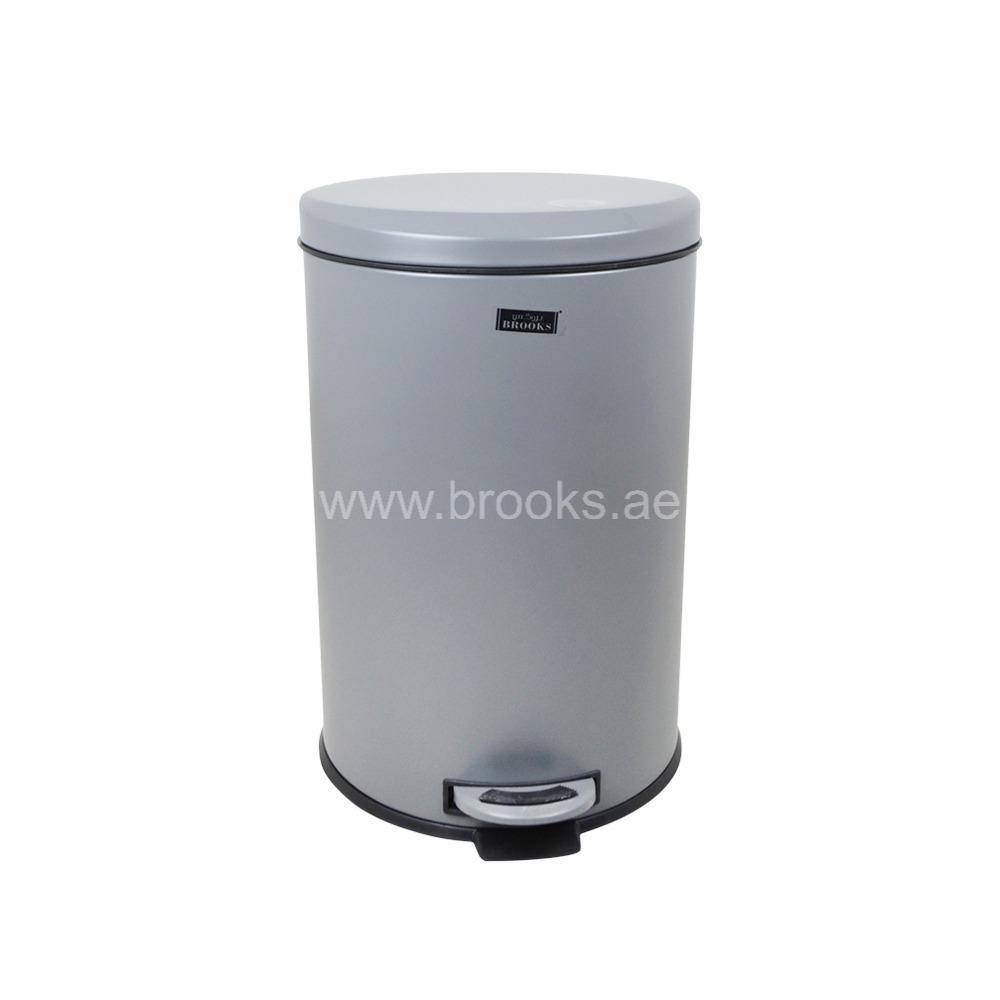 Brooks Vio Grey Pedal Bin Softclose 20ltr