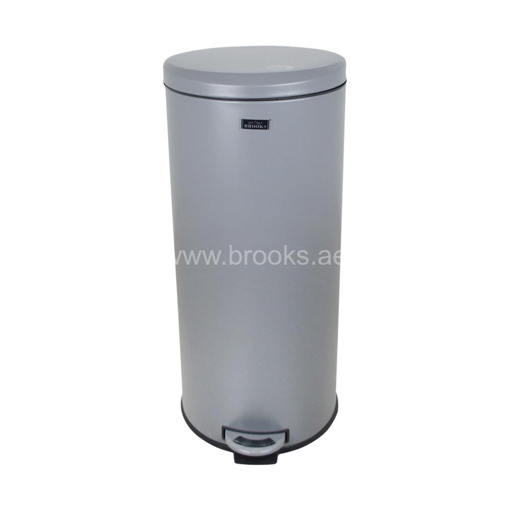 Brooks Vio Grey Pedal Bin Softclose 30ltr