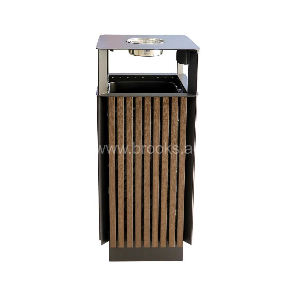 Brooks Loko Open Bin with Ashtray Lid Coffee