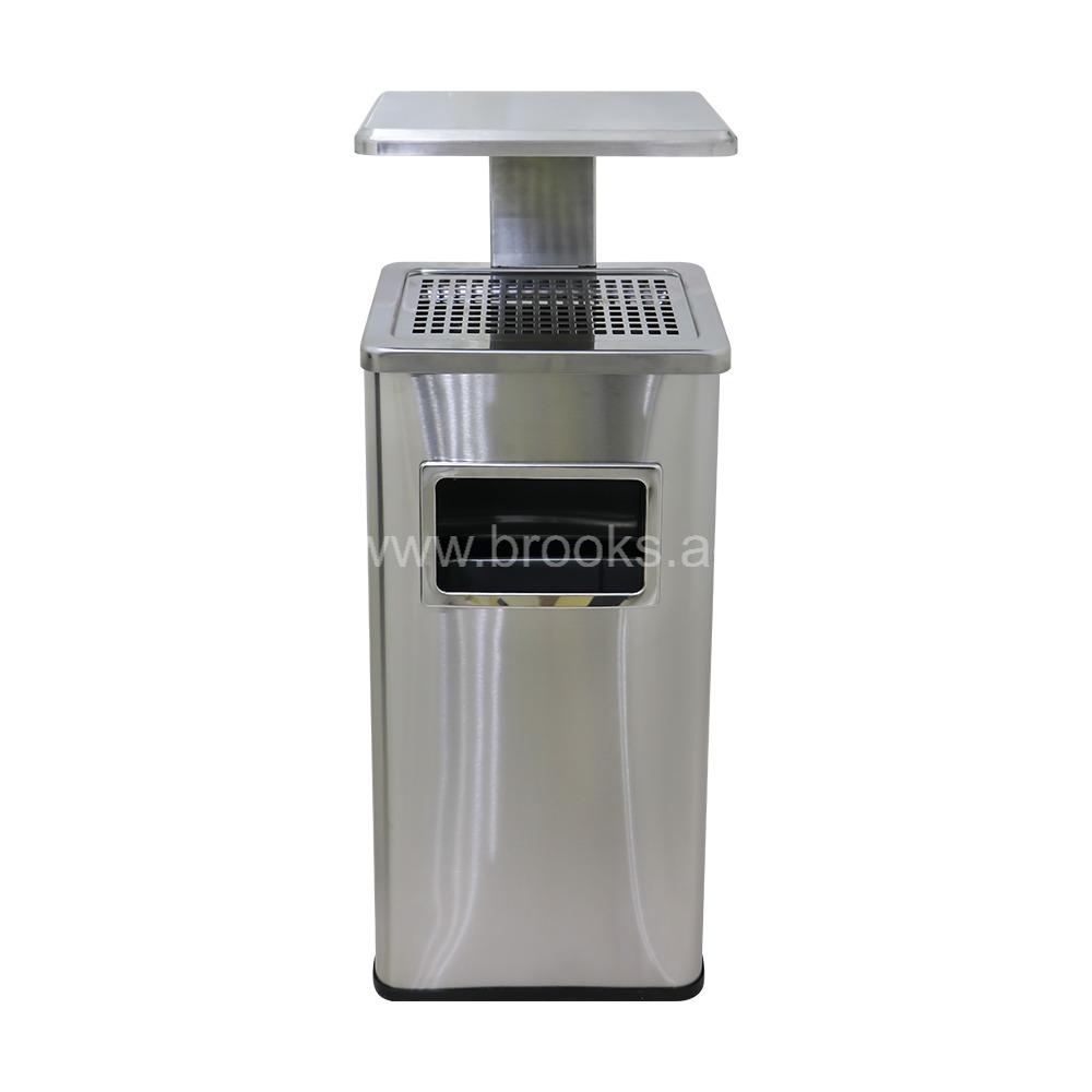 Brooks SS Ashtray Bin 13Ltr Silverashtray