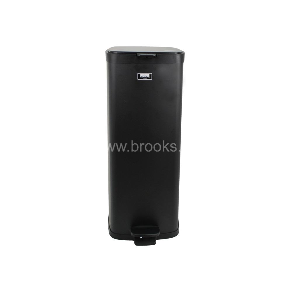 Brooks Ziol (Daze) Black Square Pedal Bin 30Ltr