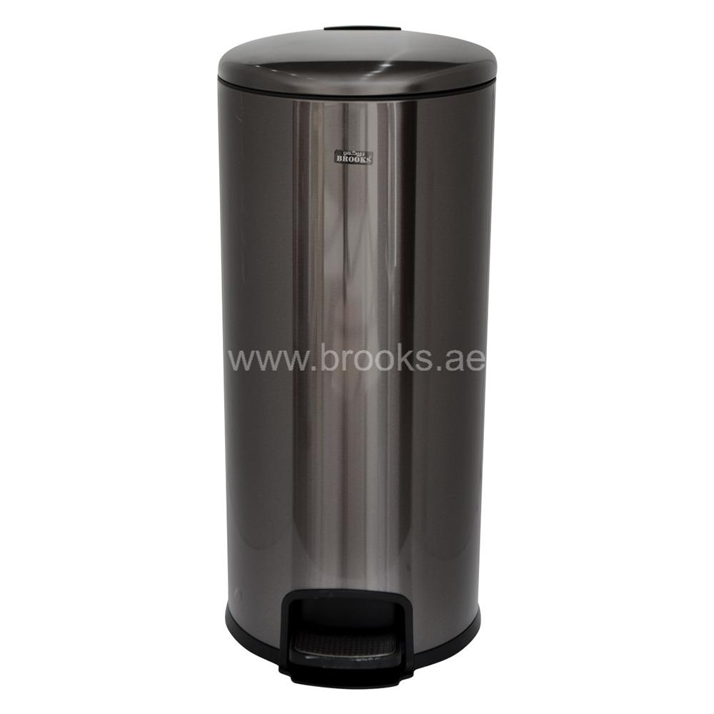 Brooks Silo SS Pedal Bin 30Ltr Black Gold