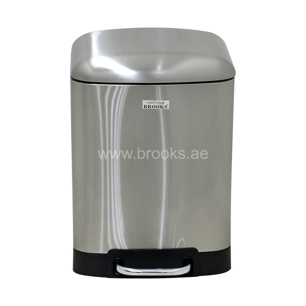 Brooks Domino SS OD FRP Pedal Bin Smooth Edge 6Ltr