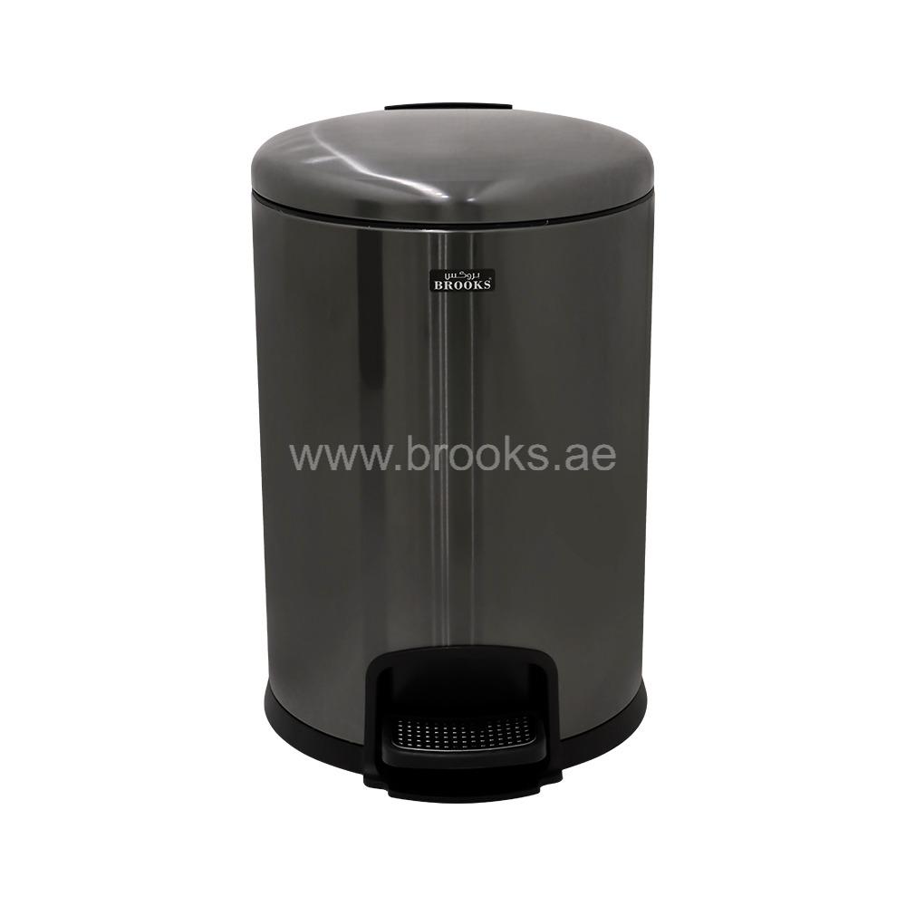 Brooks Silo SS Pedal Bin 12Ltr Black Gold 
