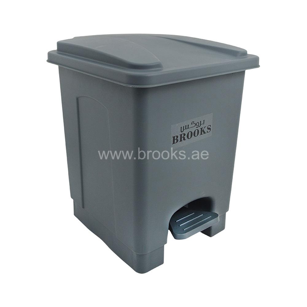 Brooks Lopeks Plastic Waste Bin with Pedal 15Ltr 