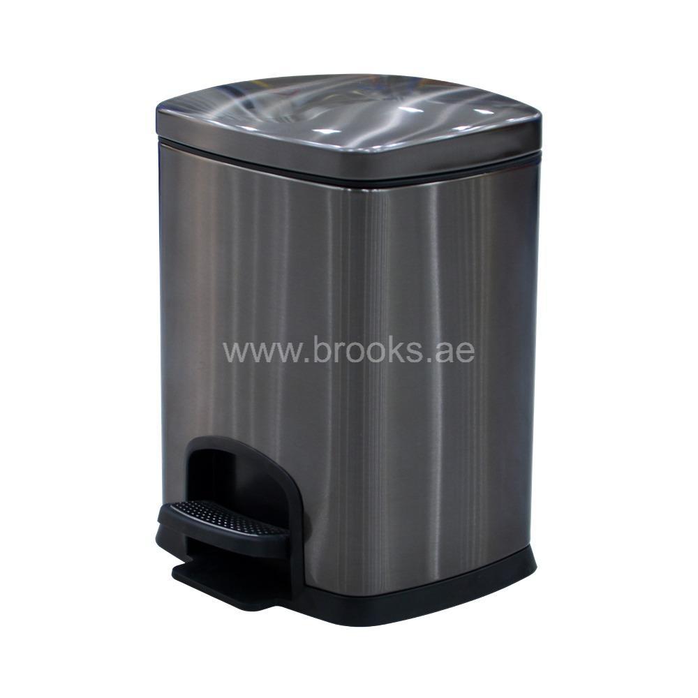 Brooks Cornet Metal Square Pedal bin 12Ltr.Black Gold