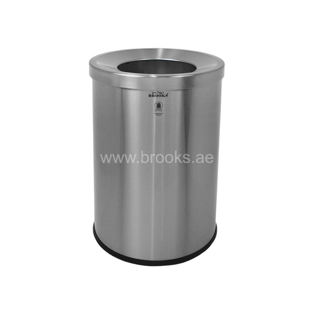 Brooks Neo SS FRP Round Open Bin 20Ltr Matt Silver 