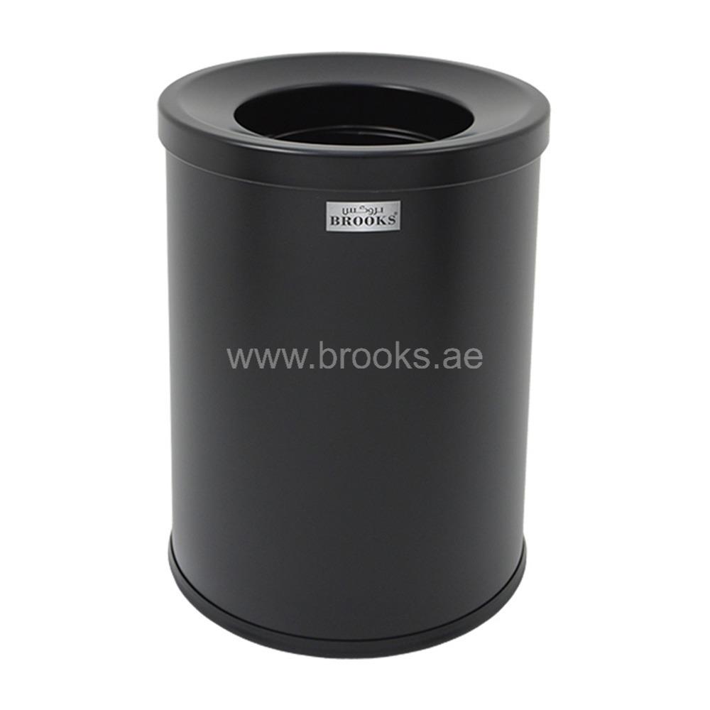 Brooks Neo SS FRP Round Open Bin 9Ltr Full Black
