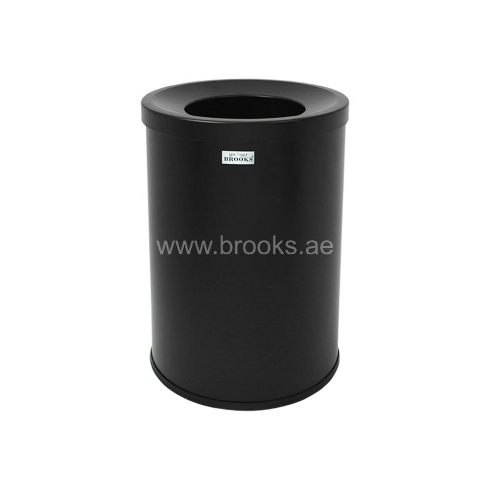 Brooks Neo SS FRP Round Open Bin 20Ltr Full Black