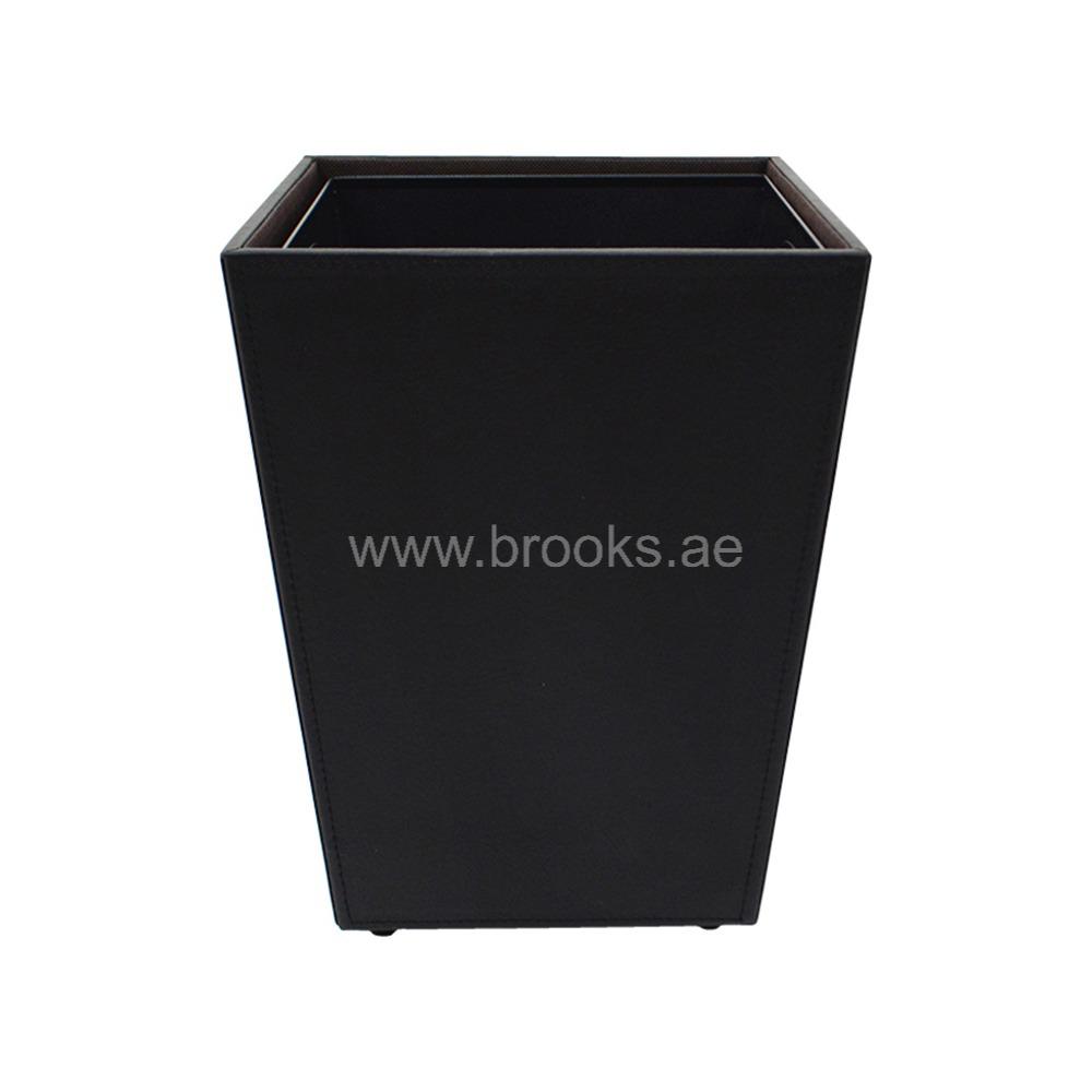 Brooks Black MDF Square Room Bin Waste 5.3Ltr 