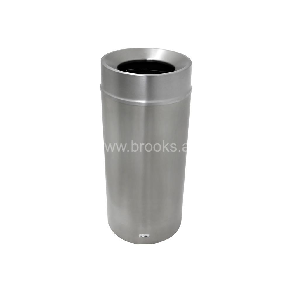 Brooks Luxora SS FRP Open Bin Silver 65Ltr