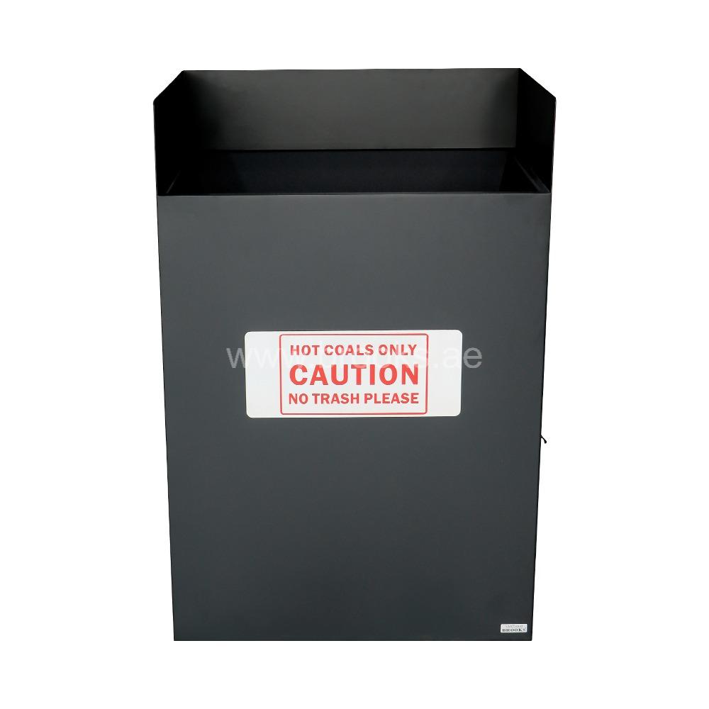 Brooks Hot Coal Metal Bin Black 112Ltr