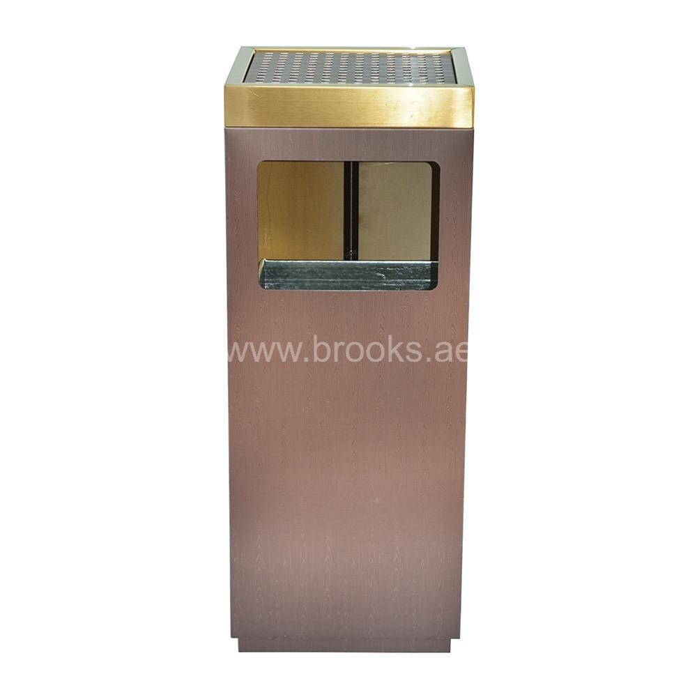 Brooks SS Ashtray Square Bin