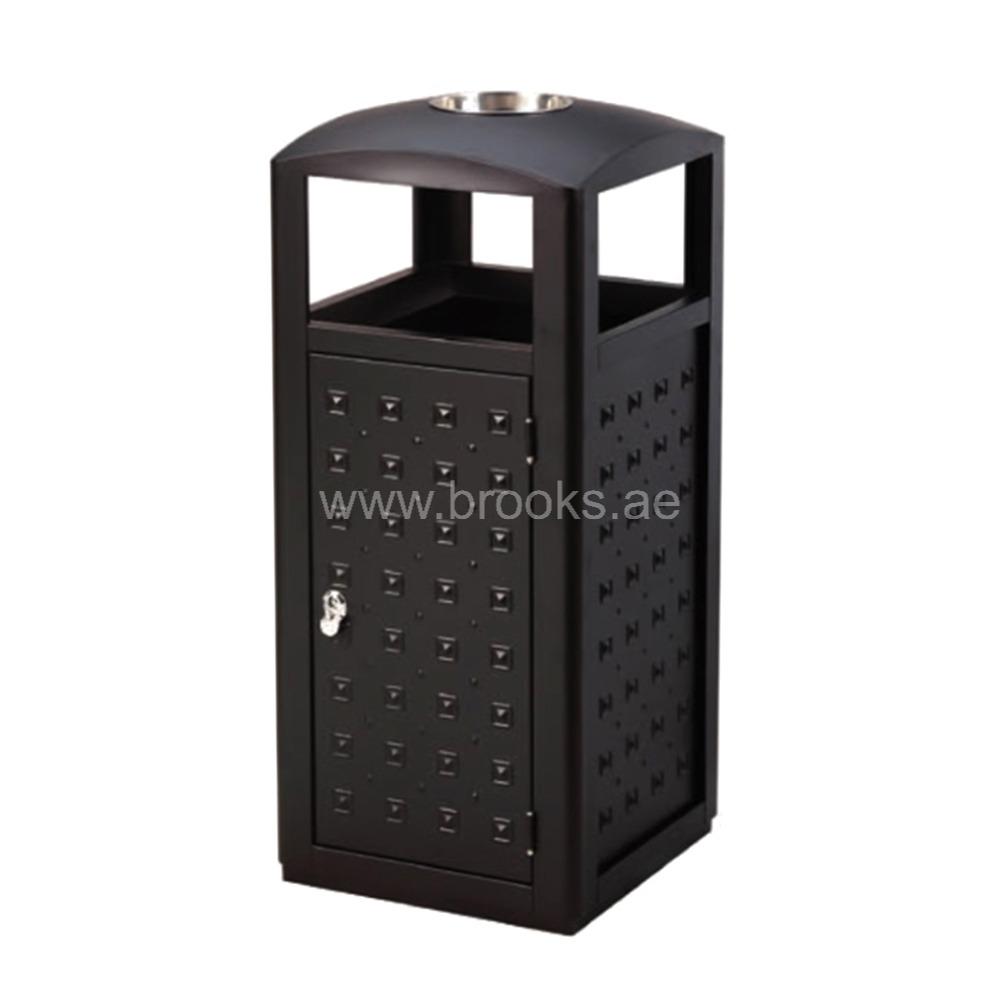  SS Ashtray Bin Black