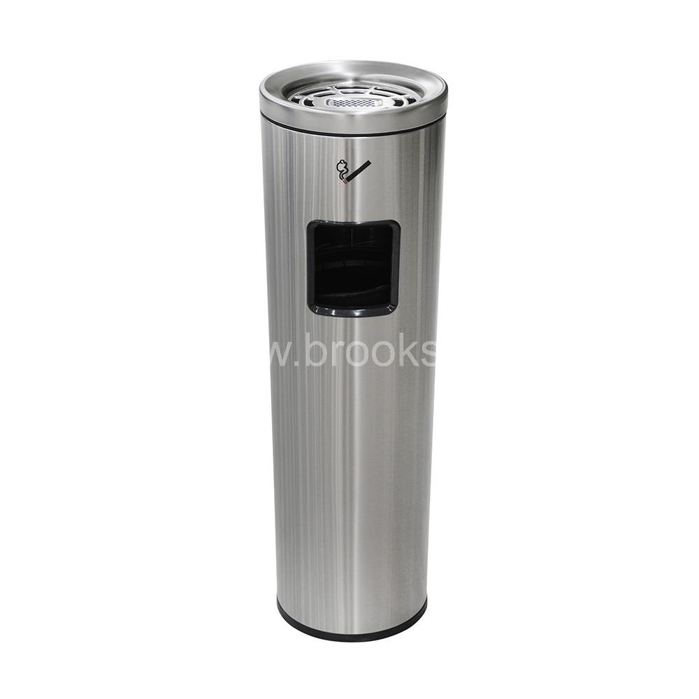 Brooks SS Ashtray Bin Silver Matt 