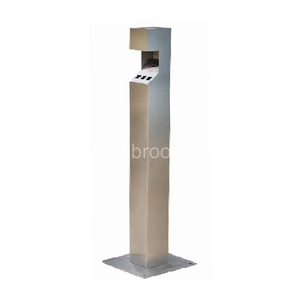 Brooks SS Ashtray Bin Silver