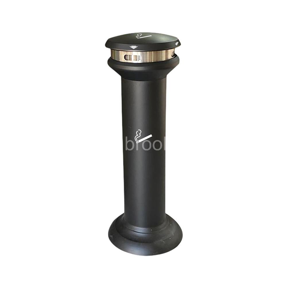Brooks SS Ashtray Bin Black