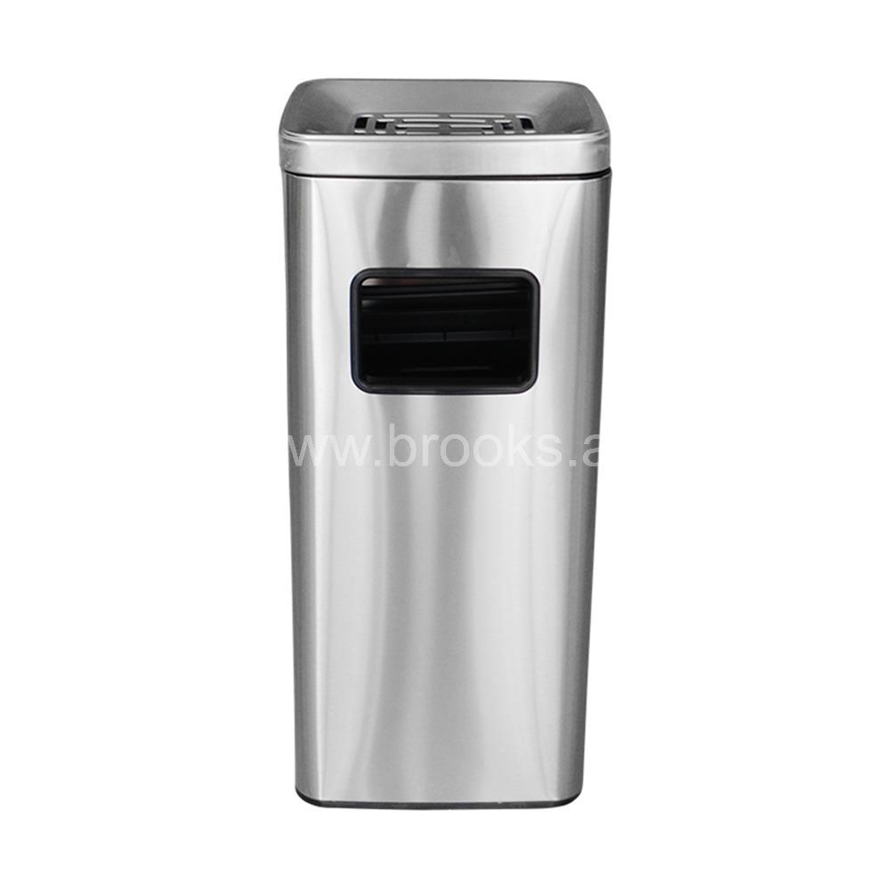 Brooks SS Square Ashtray Bin 14Ltr