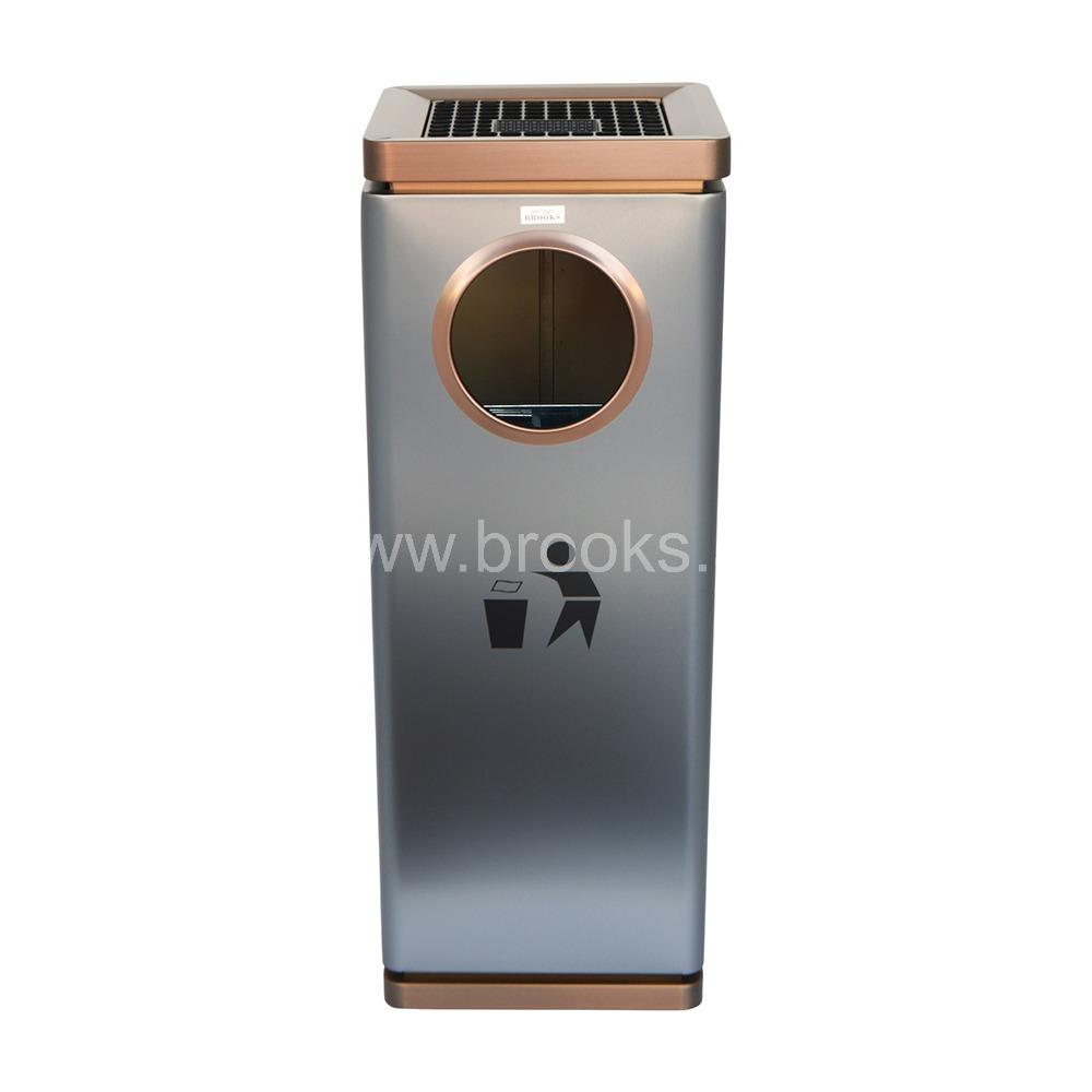 Brooks Elvira Square Ashtray Bin Jet Black 