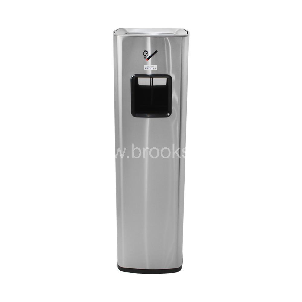 Brooks Ozzy SS Ashtray Bin Jet Silver 11Ltr