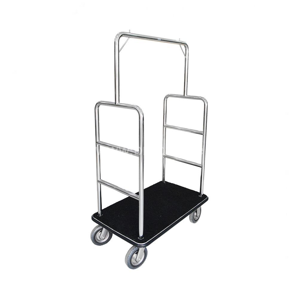 Brooks Layn Luggage Trolley Silver + Black Carpet 