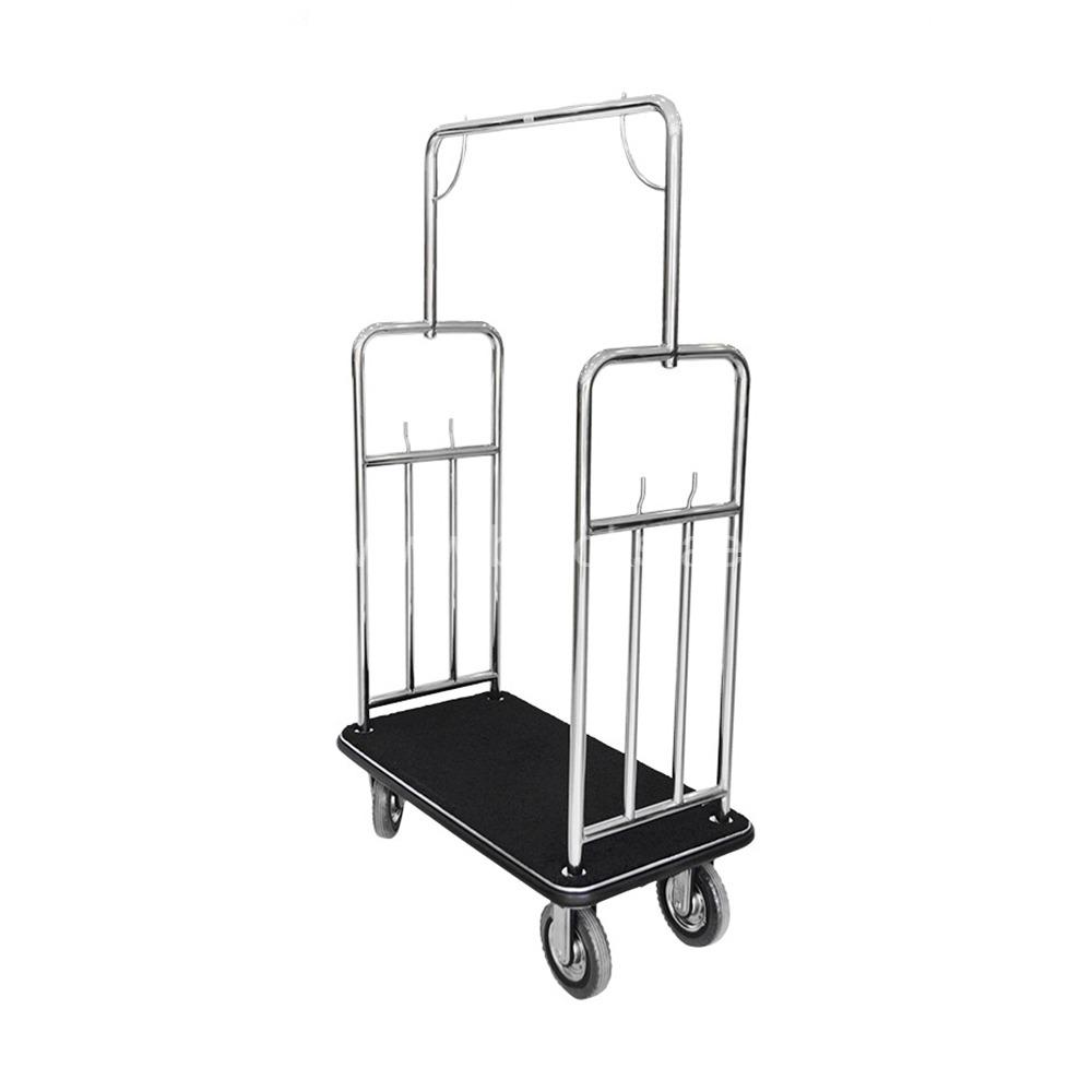 Brooks Zyfer Luggage Trolley Silver + Black Carpet 