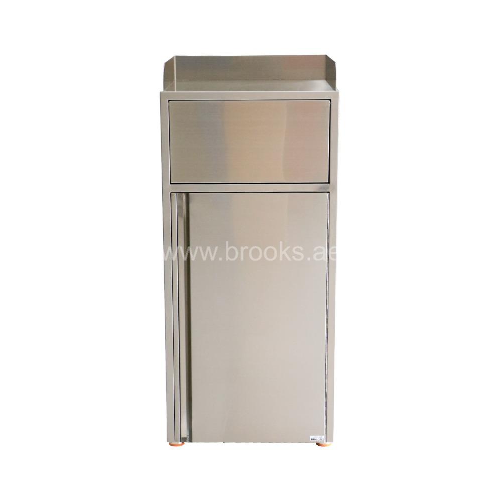Brooks Dioz OD SS Food Court Bin Silver 125Ltr 