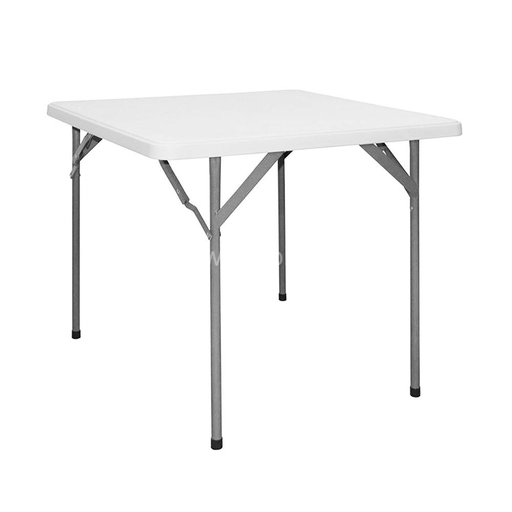 Plastic Foldable Square Table with Metal Leg