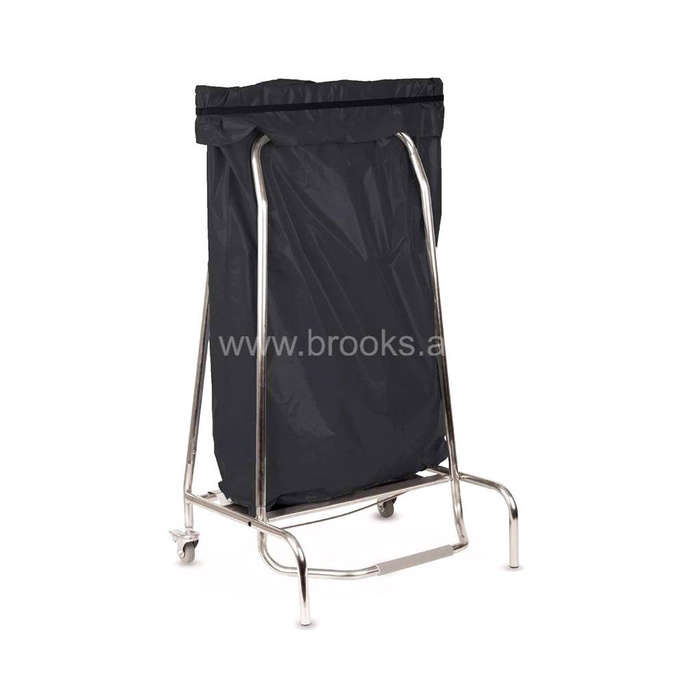 Brooks SS Garbage Bag Holder Trolley 110Ltr
