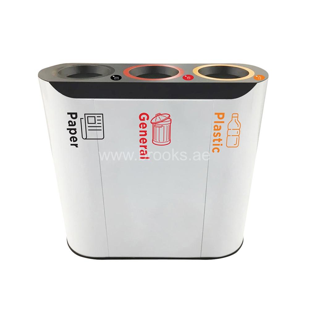 Brooks Vezla 3 Stream Metal Recycle Bin