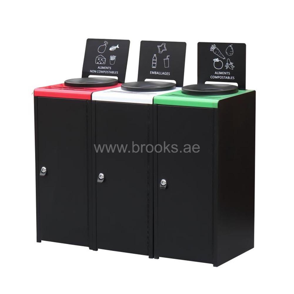 Brooks Signature 3Stream Recycle Bin 50Ltr (3pcs Set)