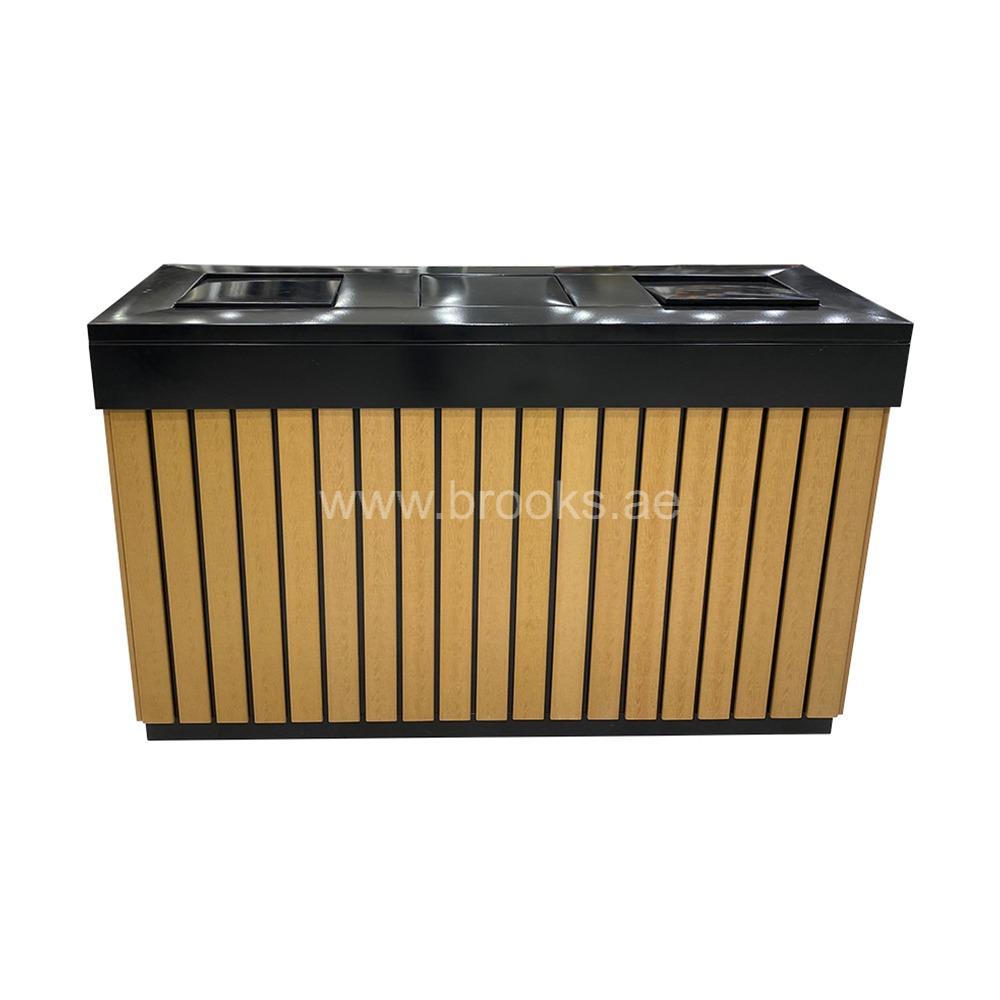 Wooden 3 Stream Recycle Bin