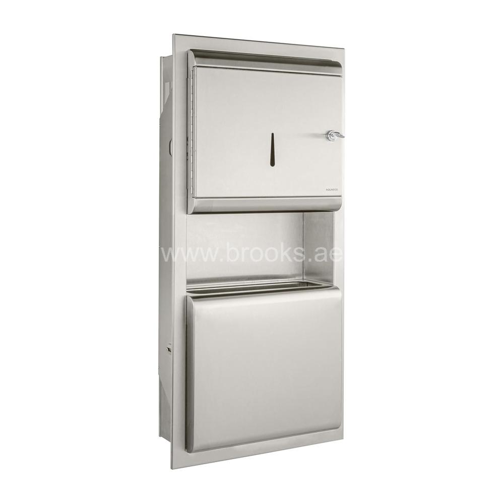 Recessed SS304 Paper Towel Dispenser with Bin 9.3Ltr