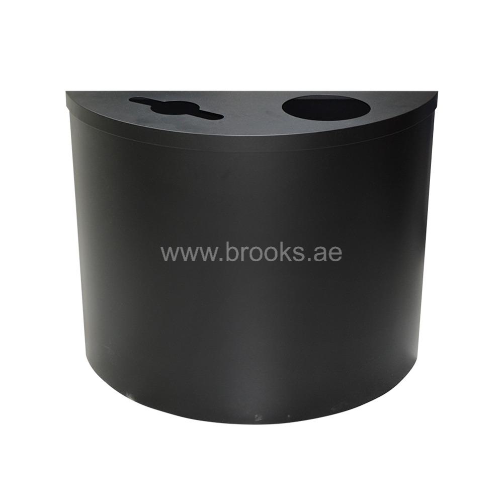 Brooks Recycle SS 2 Stream Bin Black