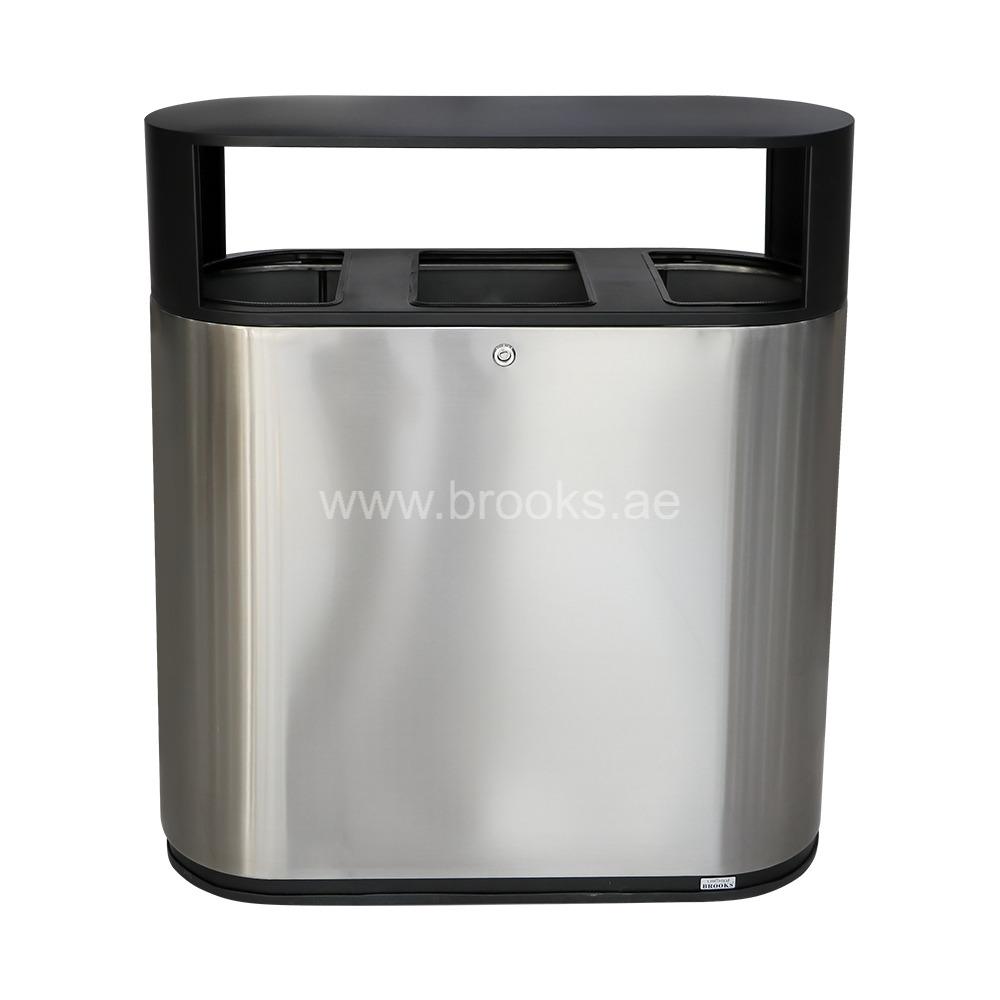 Brooks  3 Stream SS OD Recycle Bin 126Ltr