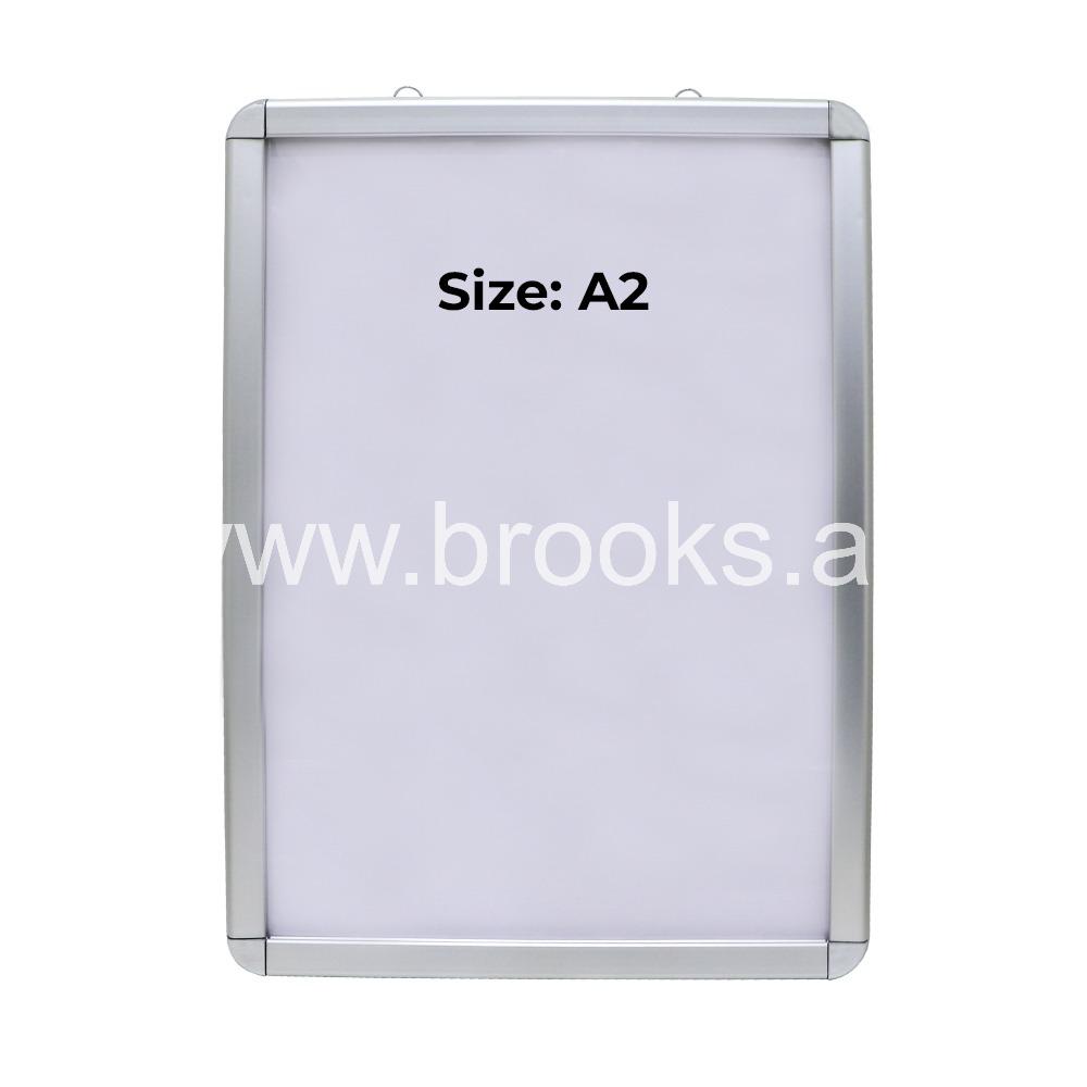 Aluminium Wall Mounted A2 Snap Frame Silver 