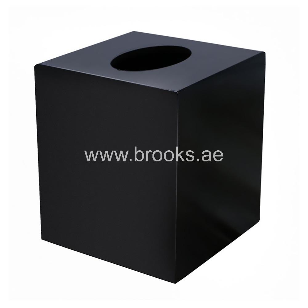 Brooks Black Acrylic Table Top Tissue Dispenser 