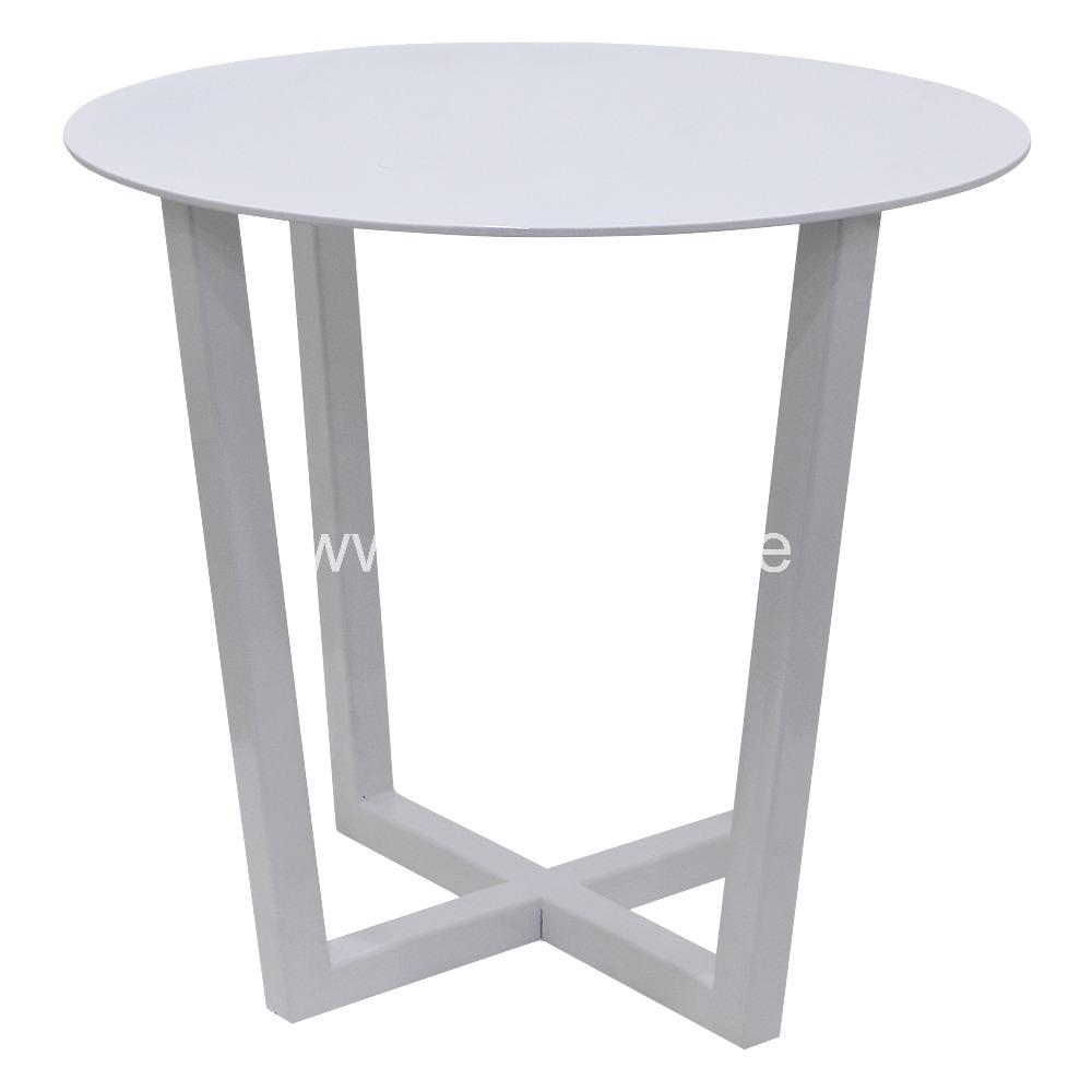 Round Metal Meeting Table WhiteÂ