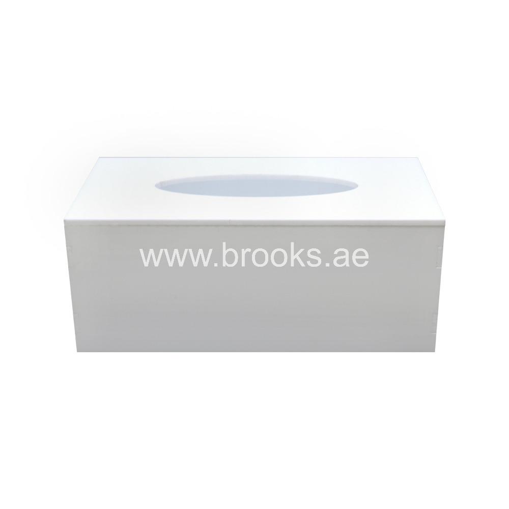 Veelex White Acrylic Tissue Box