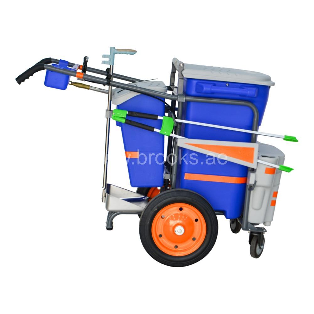 Brooks Outdoor Handpush Cleaning Trolley Double Bucket