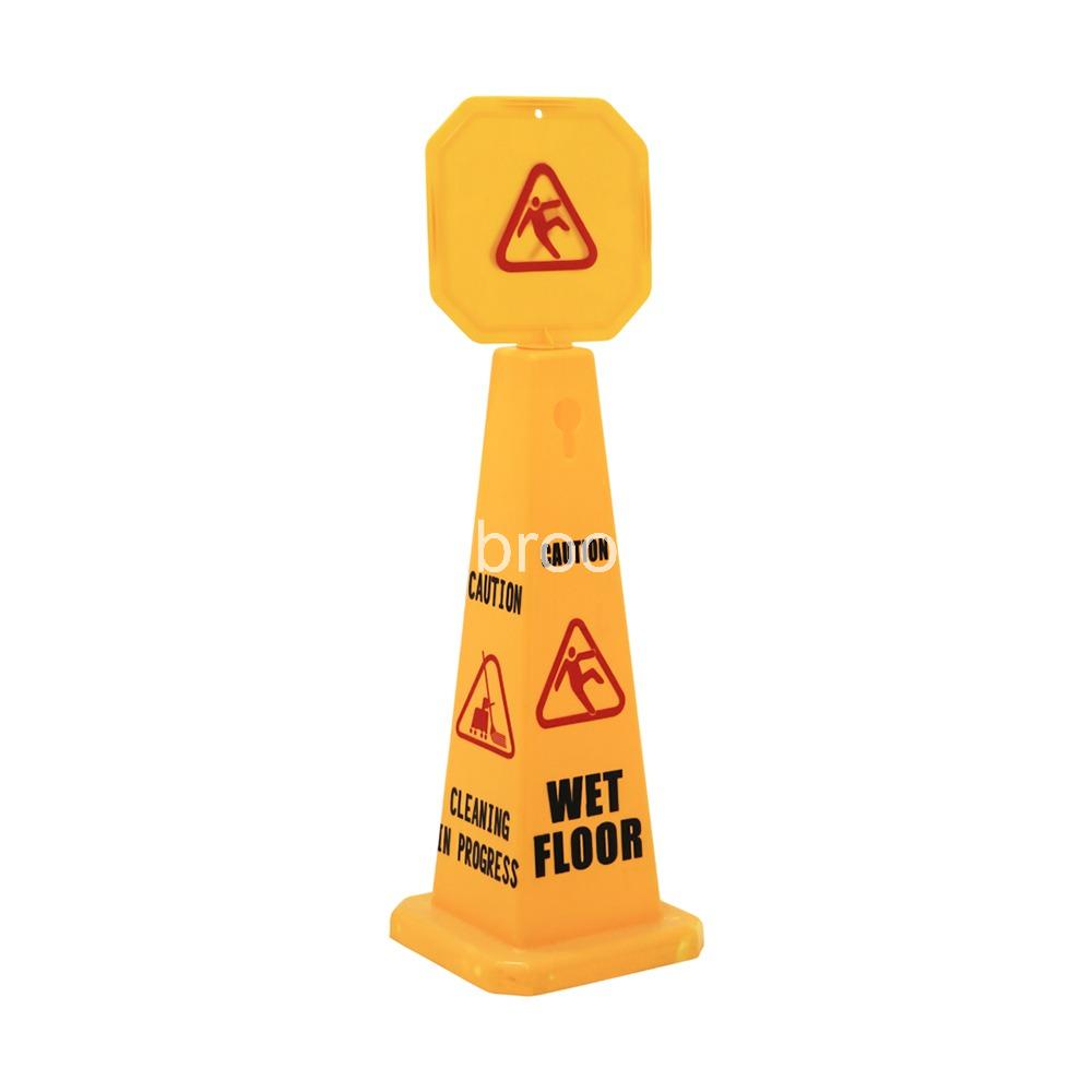 Wet Floor Safely Cone Plastic-Yellow 