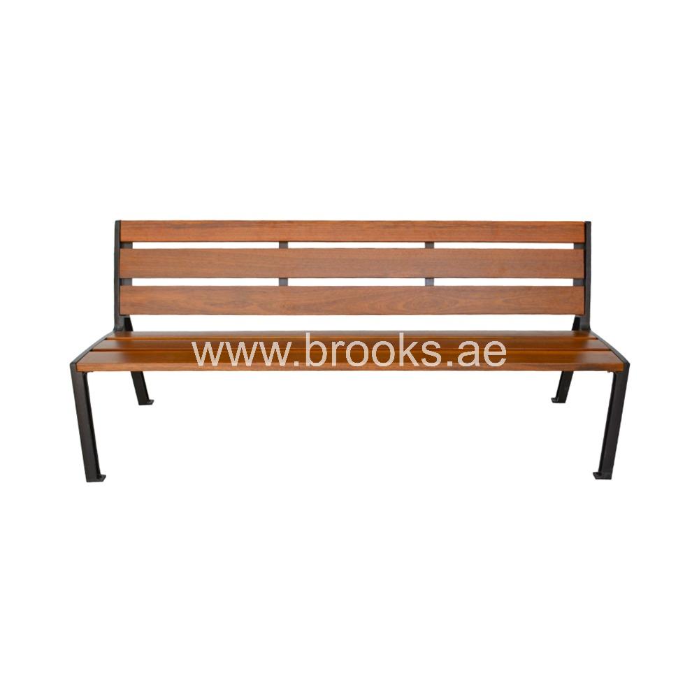 Brooks Loxico Bench Metal+Wood 180cm