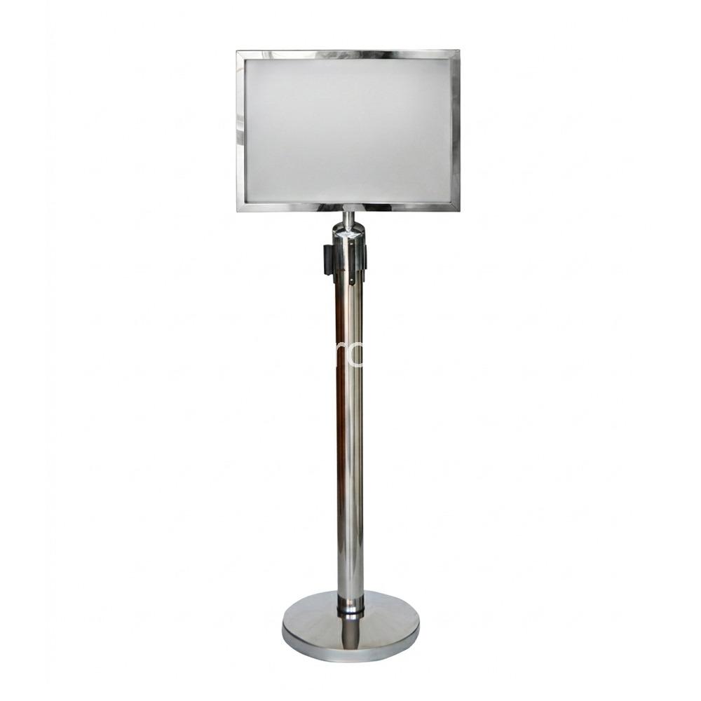 Double Side Rectractable A4 Horizontable Header & Stand Silver